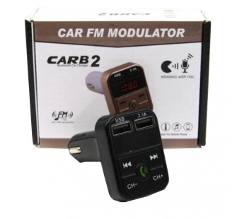 Автомобильный FM-трансмиттер CARB-2 Bluetooth, пульт#1631875