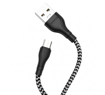 Кабель USB - micro USB Borofone BX39 Beneficial (100см) черно-белый#1456765