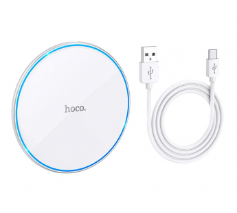 Беспроводное зарядное устройство Hoco CW6 Pro 15W, цвет белый#1561386