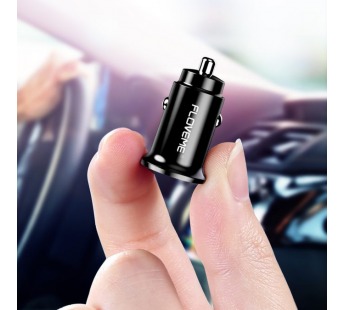 Автомобильное зарядное устройство Floveme Super Mini (2xUSB, 3.1A max, черный)#1491065