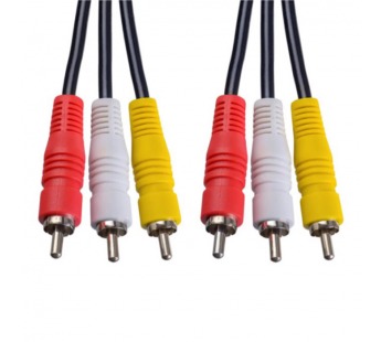 Кабель PERFEO 3xRCA вилка - 3xRCA вилка, длина 1 м. (R3102)#1505134