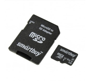 Карта памяти MicroSD 128GB Smart Buy Сlass 10 Advanced U3 V30 A1 (55/90 Mb/s)+ SD адаптер#2004616