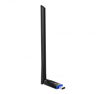 Wi-Fi USB-адаптер Tenda U10, 802.1ac, Двухдиапазонный,до 650Мбит/с (433+200), антенна 1*6dBi внешняя#1512222