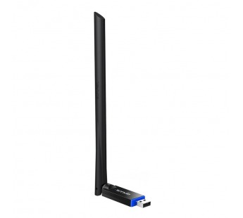 Wi-Fi USB-адаптер Tenda U10, 802.1ac, Двухдиапазонный,до 650Мбит/с (433+200), антенна 1*6dBi внешняя#2126356