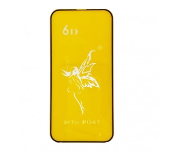 Защитное стекло iPhone 13 Pro Max (6D Angel) тех упаковка Черное#1581614