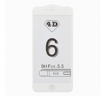 Защитное стекло iPhone 6/6S Plus 5D белое с рамкой стекло                                                                               #1581605