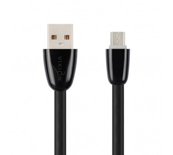 Кабель USB VIXION (K12m) microUSB (1м) силиконовый (черный)#1588009