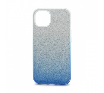 Чехол-накладка Fashion с блестками для Apple iPhone 13 серебристо-голубой#1594874