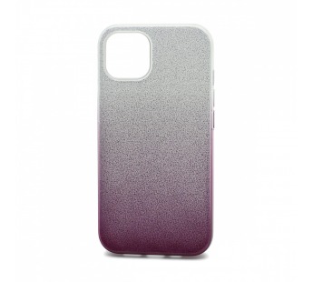 Чехол-накладка Fashion с блестками для Apple iPhone 13 серебристо-фиолетовый#1594875