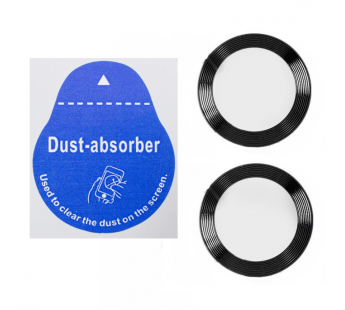 Защитное стекло линзы камеры для iPhone 11 (комплект 2 шт.) Черное#1601653