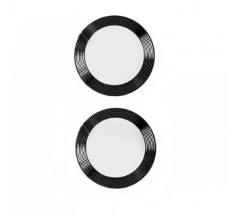 Защитное стекло линзы камеры для iPhone 12 (комплект 2 шт.) Черное#1601627