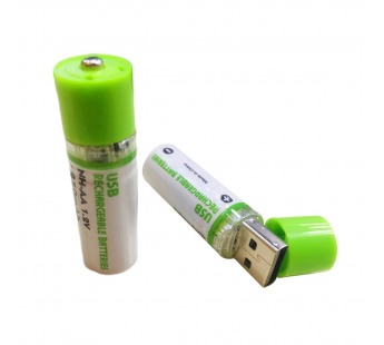 Аккумуляторная батарейка AA IQ-AA-USB 1.2V 1450mAh Ni-MH с USB зарядкой (блистер 4шт)#1608196