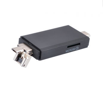 Картридер VIXION AD63 SD/MicroSD с разъемами USB, Micro USB, Type C#1619791
