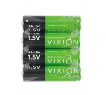 Батарейка Vixion алкалиновая LR6 - AA (плёнка 4шт)#1620687