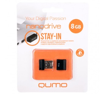 Флэш накопитель USB  8 Гб Qumo Nanodrive (black) (25450)#1614017