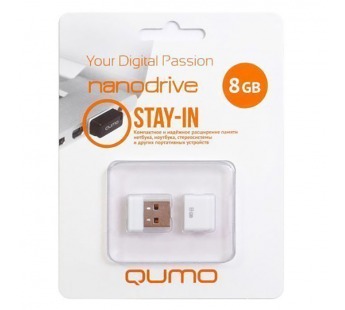 Флэш накопитель USB  8 Гб Qumo Nanodrive (white) (24832)#1614093