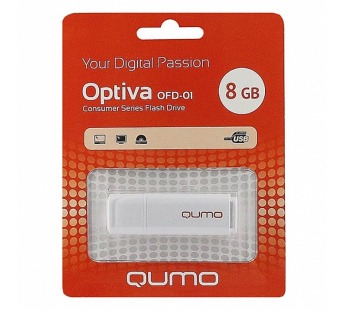 Флэш накопитель USB  8 Гб Qumo Optiva OFD-01 (white) (59868)#2092342