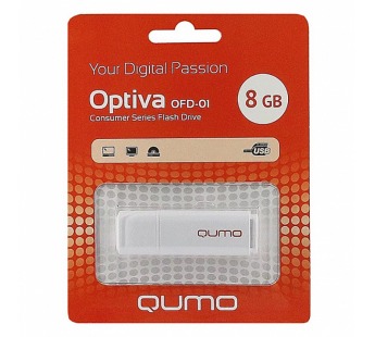 Флэш накопитель USB  8 Гб Qumo Optiva OFD-01 (white) (59868)#1613989
