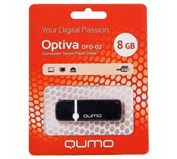 Флэш накопитель USB  8 Гб Qumo Optiva OFD-02 (black) (19571)#2092293