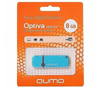 Флэш накопитель USB  8 Гб Qumo Optiva OFD-02 (blue) (25048)#1613990