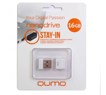 Флэш накопитель USB 16 Гб Qumo Nanodrive (white) (24830)#1614079