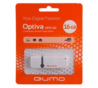 Флэш накопитель USB 16 Гб Qumo Optiva OFD-02 (white) (28368)#1614048