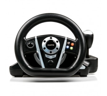 Игровой руль Dialog GW-235VR Gran Tourismo - вибро, 2 педали+рычаг, PC USB/PS4&3/XB1&360/And(116933)#1614619