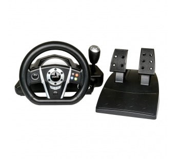 Игровой руль Dialog GW-235VR Gran Tourismo - вибро, 2 педали+рычаг, PC USB/PS4&3/XB1&360/And(116933)#1614618