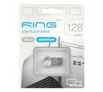 Флэш накопитель USB 128 Гб Qumo Ring 3.0 (metallic) (114855)#1616485