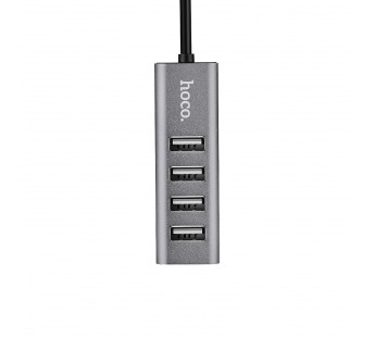 Хаб USB Hoco HB1 USB-4USB (80cm) (tarnish) (95235)#1719019