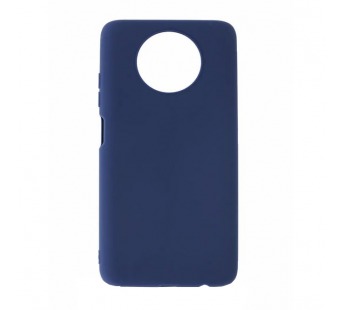 Жесткий силиконовый чехол с микрофиброй для Xiaomi Redmi Note 9T (синий)#1610886
