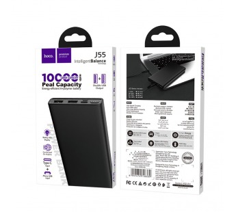 Внешний аккумулятор Hoco J55 Neoteric 10000mAh (USB*2) (black)#1873896