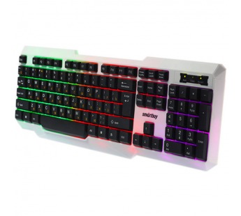 Клавиатура SmartBuy ONE 333, USB, белая-черная, проводная, подсветка (1/20)#1902909