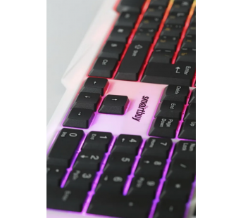 Клавиатура SmartBuy ONE 333, USB, белая-черная, проводная, подсветка (1/20)#1902910