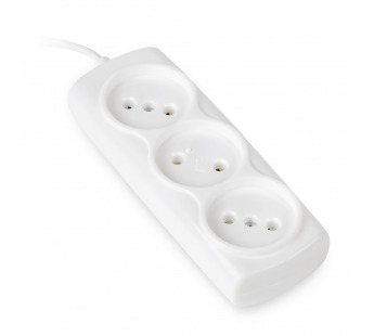 Удлинитель SmartBuy 3 гнезда 3 метра 6А/1, 35кВт без заземления ШВВП 2х0, 75 (SBE-10-3-03-F)/60#1615268