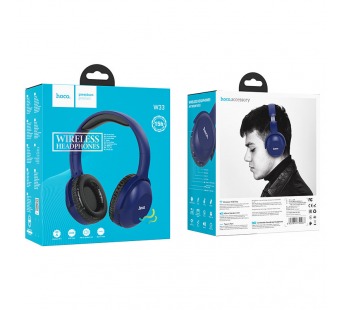 Наушники Bluetooth накладные с микрофоном Hoco W33, цвет синий#1784895