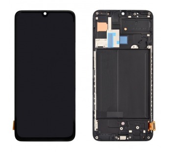 Дисплей для Samsung A705F/A707F Galaxy A70/A70S в рамке + тачскрин (черный) (OLED)#1853874