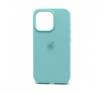 Чехол-накладка Silicone Case с лого для Apple iPhone 13 Pro (полная защита) (044) голубой#1752600