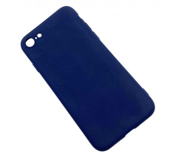 Чехол iPhone 7/8/SE (2020) Силикон Матовый Темно-Синий#1646090