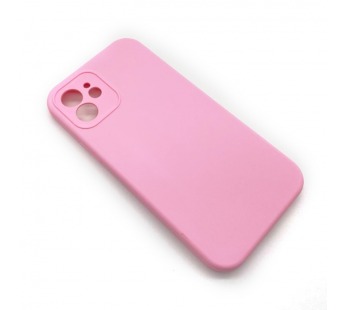 Чехол iPhone 12 Silicone Case (Full Camera/No Logo) №07 Розовый#1619868