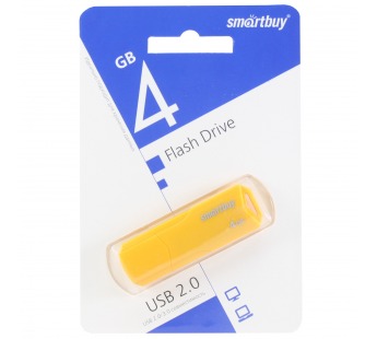 Флеш-накопитель USB 4GB Smart Buy Clue жёлтый#1619300