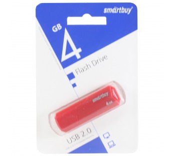 Флеш-накопитель USB 4GB Smart Buy Clue красный#1619301