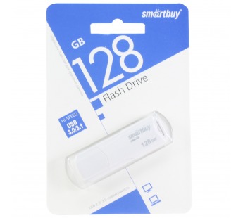 Флеш-накопитель USB 3.1 128GB Smart Buy Clue белый#1619307