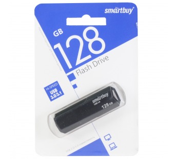 Флеш-накопитель USB 3.1 128GB Smart Buy Clue чёрный#1619305