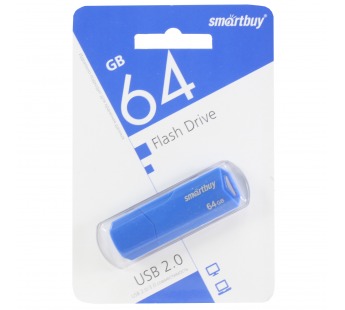 Флеш-накопитель USB 64GB Smart Buy Clue синий#1619311