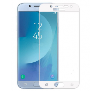 Защитное стекло Samsung J7(2016) 3D белый силикон TPU#1700294