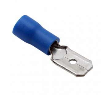 Клемма плоская изолированная синяя, штекер 6.3 мм 1.5-2.5 мм² (РПи-п 2.5-(6.3)) "Rexant"#1632417