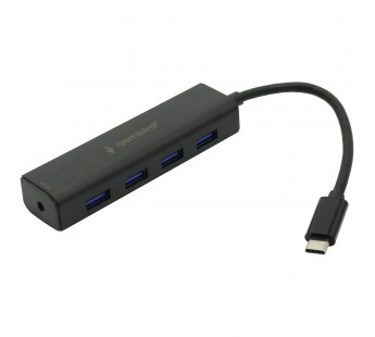 Концентратор USB 3.0, 4 порта, Type-C, с доп питанием UHB-C364 "Gembird"#1641318