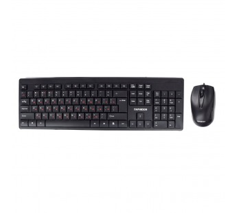 Клавиатура + мышь проводные "Гарнизон" GKS-126, 104кл.,3кн.,1000DPI (чёрный)#1785677