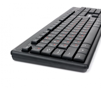 Клавиатура + мышь проводные "Гарнизон" GKS-126, 104кл.,3кн.,1000DPI (чёрный)#1785679